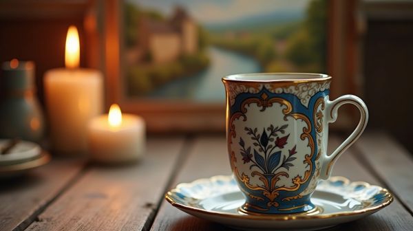 Artisanat français : mug phare en porcelaine unique