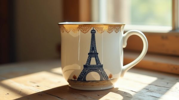 Artisanat français : mug phare en porcelaine unique